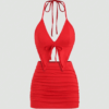 Women’s Fashion Bikini Top & Mini Ruched Skirt Set