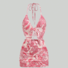 Women’s Fashion Bikini Top & Mini Ruched Skirt Set