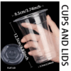 Screenshot 2025-07-27 2.25.20 PM 50 Sets – Clear Disposable Plastic Cups with Lids