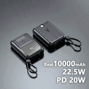 10,000mAh Compact Power Bank – 22.5W PD Fast Charge with Digital Display