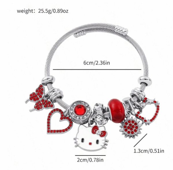 Hello Kitty Jewelry Set – 2-Piece Necklace + Adjustable Bracelet