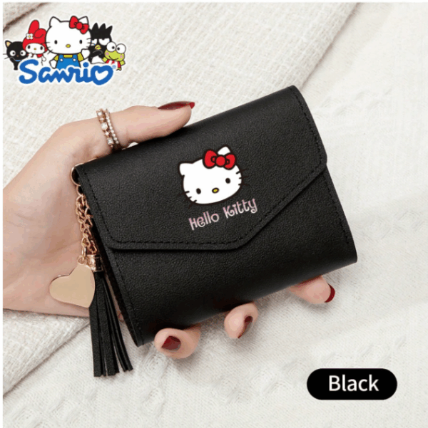 Sanrio Hello Kitty Women’s Mini Wallet – Compact Tri-Fold with Tassel Charm