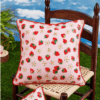 Strawberry Shortcake Throw Pillow Cover – Cute Cartoon & Strawberry Print