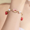 Strawberry Shortcake Charm Bracelet – 3D Strawberry & Cartoon Figure Design