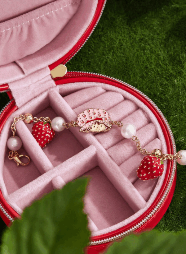 Strawberry Shortcake Charm Bracelet – 3D Strawberry & Cartoon Figure Design