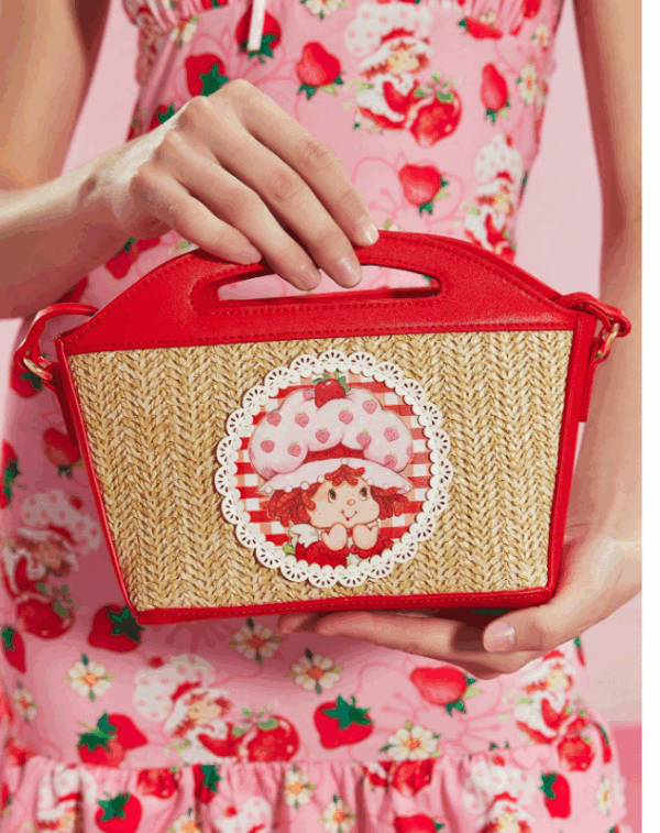 Screenshot 2025-07-27 5.42.41 PM Pink Shoulder Bag & Strawberry Purse – Cartoon Charm with Scallop Detail