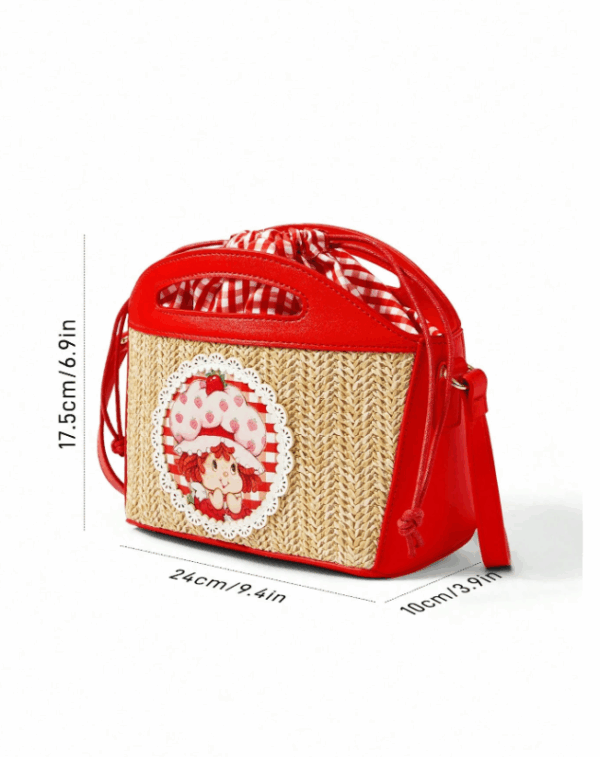 Screenshot 2025-07-27 5.42.45 PM Pink Shoulder Bag & Strawberry Purse – Cartoon Charm with Scallop Detail