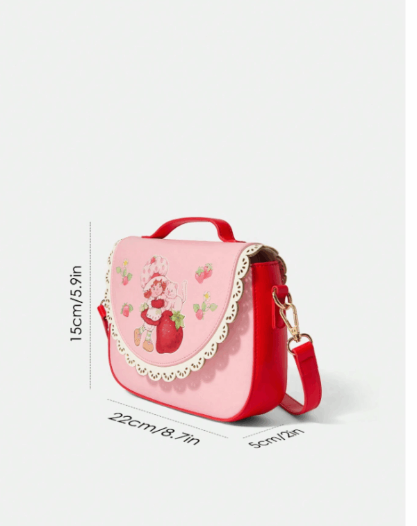 Screenshot 2025-07-27 5.43.32 PM Pink Shoulder Bag & Strawberry Purse – Cartoon Charm with Scallop Detail