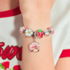 Strawberry Shortcake Silver Pendant Bracelet