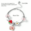 Strawberry Shortcake Silver Pendant Bracelet