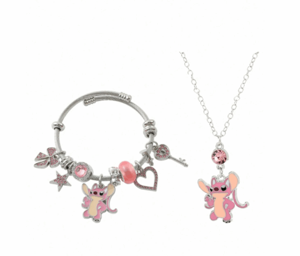 Disney Lilo & Stitch 2-Piece Jewelry Set – Bracelet & Necklace