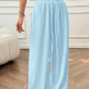 Women’s Casual Lace Trim Pants – Comfy Fit with Drawstring Waist
