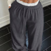 Women’s Casual Lace Trim Pants – Comfy Fit with Drawstring Waist