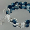 1pc Crescent Moon & Galaxy Pendant String Bracelet