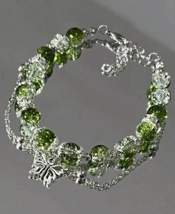 1pc Crescent Moon & Galaxy Pendant String Bracelet