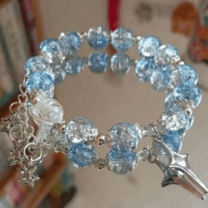 1pc Crescent Moon & Galaxy Pendant String Bracelet