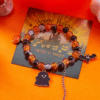 1pc Crescent Moon & Galaxy Pendant String Bracelet