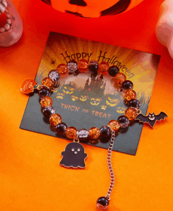 1pc Crescent Moon & Galaxy Pendant String Bracelet