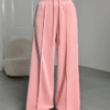 Solid Drawstring Waist Sweatpants