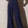 Solid Drawstring Waist Sweatpants