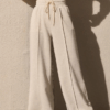 Solid Drawstring Waist Sweatpants