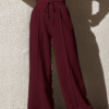 Solid Drawstring Waist Sweatpants