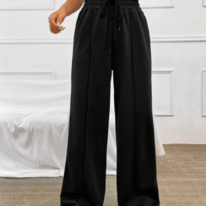 Solid Drawstring Waist Sweatpants