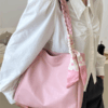 Solid Color Minimalist Braided Straw Shoulder Bag