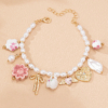 Heart Locket Cross Charm Bracelet