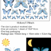 23pcs Glow-in-the-Dark Blue Butterfly Wall Stickers