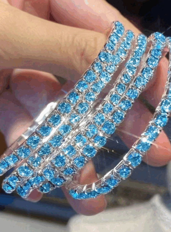 5pcs Sparkling Crystal Rhinestone Stretch Bracelets