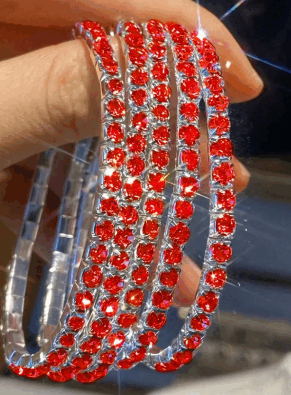 5pcs Sparkling Crystal Rhinestone Stretch Bracelets