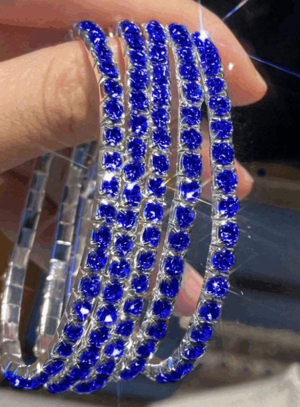 5pcs Sparkling Crystal Rhinestone Stretch Bracelets