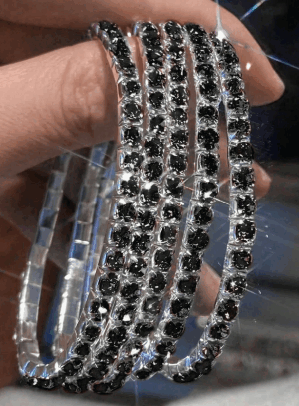 5pcs Sparkling Crystal Rhinestone Stretch Bracelets